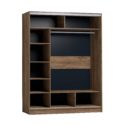 Armoire coulissante avec miroir, chêne tabac, craft strike 1600